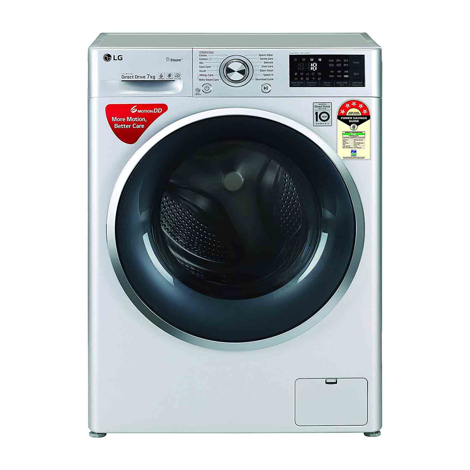 ppppp LG 7 Kg 5 Star Inverter Wi-Fi Fully-Automatic Front Loading Washing Machine-offertoday